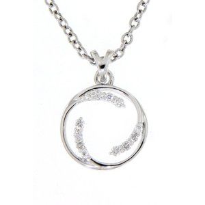 Real Diamond Spiral Style Daily Wear Pendant Fine Jewelry Gifts